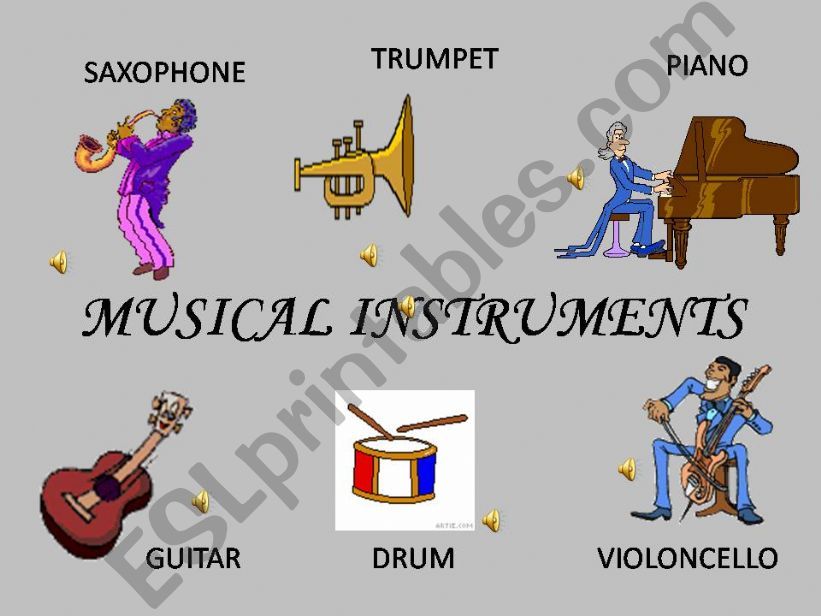 MUSICAL INSTRUMENTS EXERCISES powerpoint