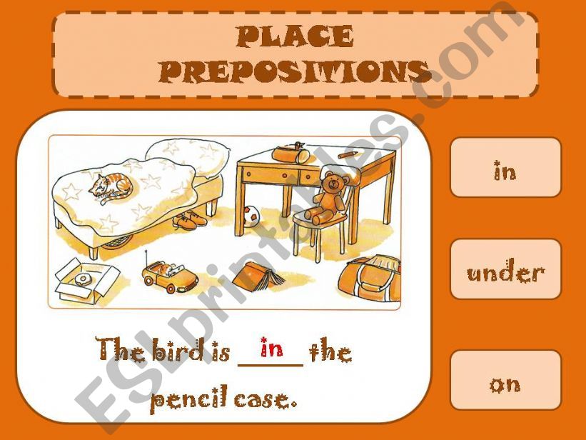 PLACE PREPOSITIONS powerpoint