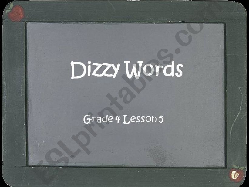 Dizzy Words powerpoint