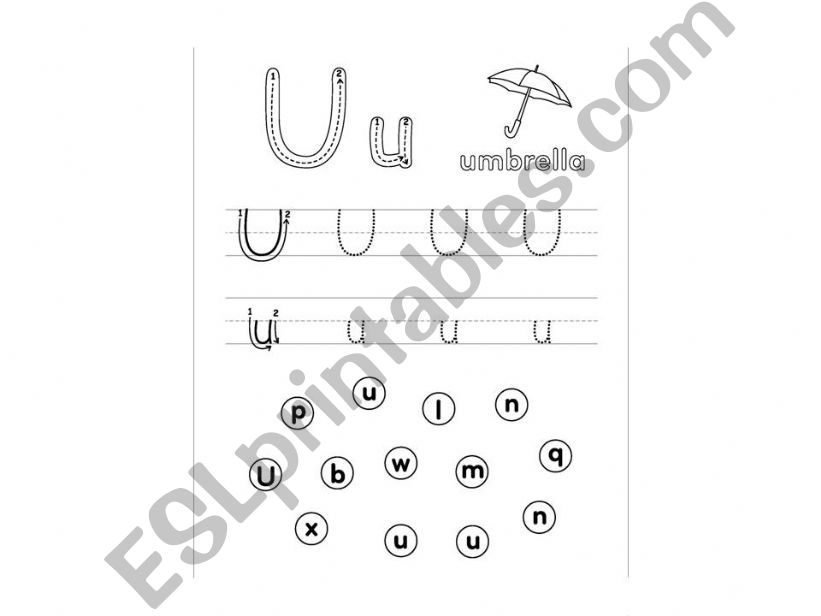 Alphabet Writing Practice Part 3 U-Z