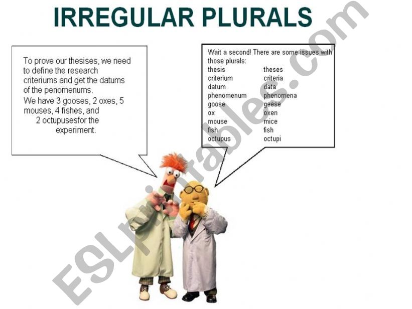 Irregular Plurals powerpoint