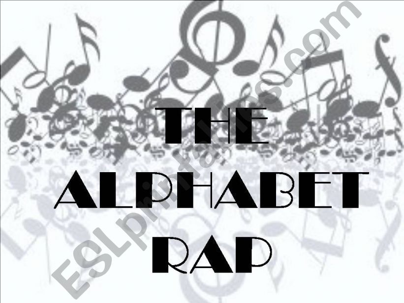The Alphabet Rap (Enjoy 6e) powerpoint