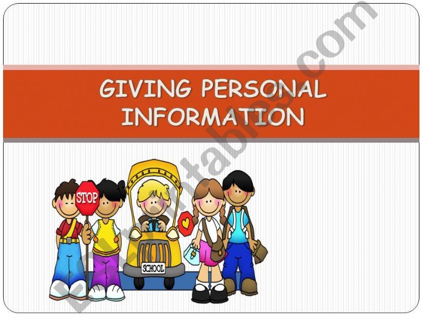 Giving Personal Information Ppt.