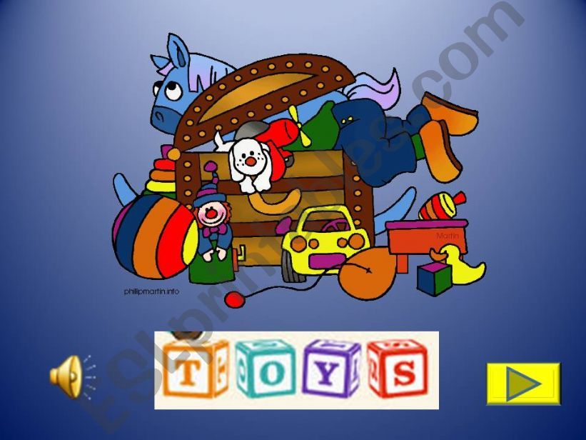 Toys activity with images, sounds and music