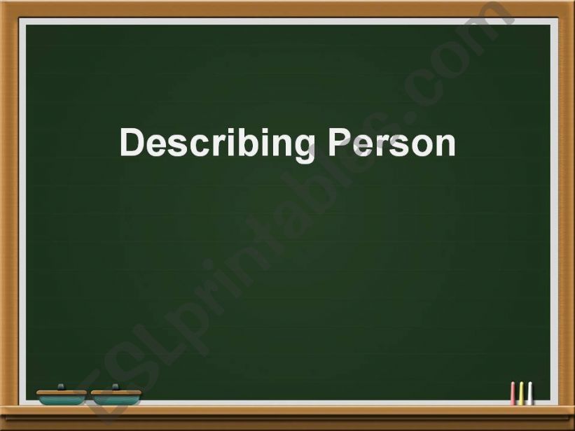 describing apperance powerpoint
