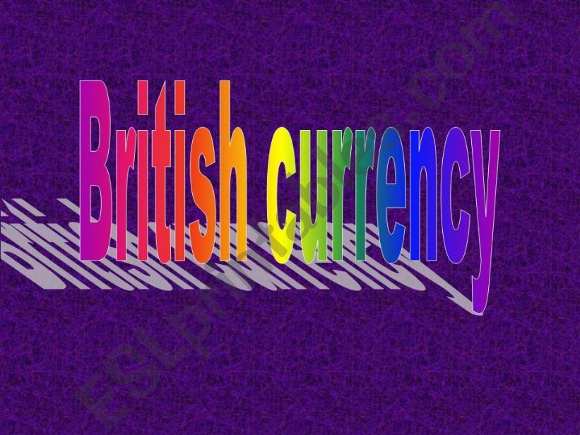 British currency powerpoint
