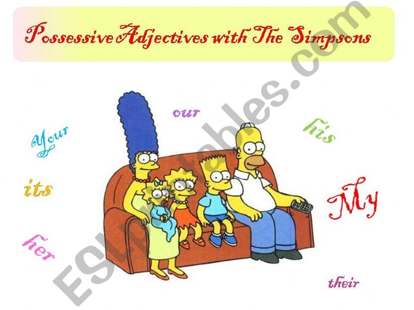 possessive adjectives powerpoint
