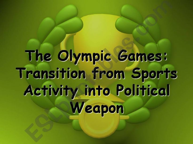 The Olympic games powerpoint