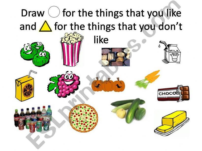 like dislike food and drink powerpoint