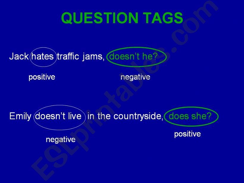 question tags powerpoint