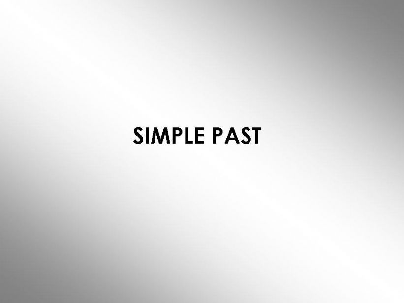 SIMPLE PAST powerpoint