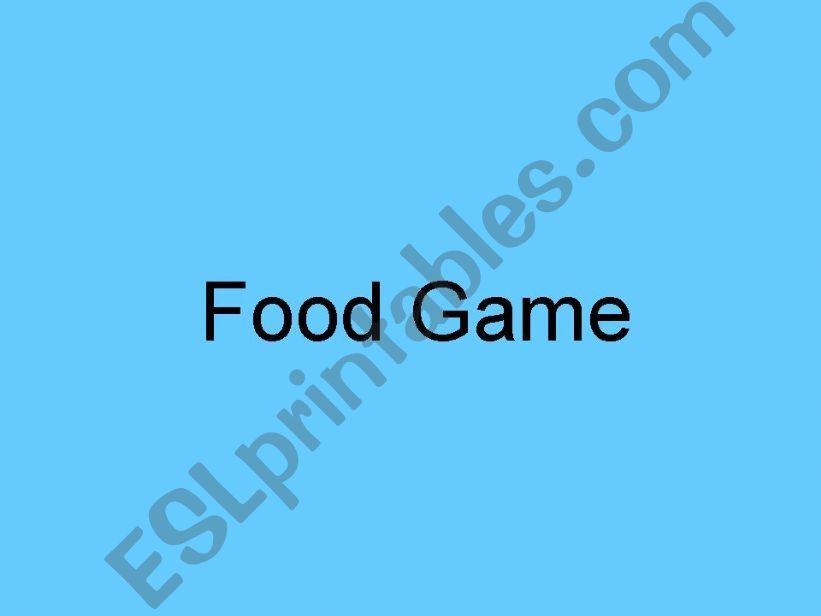 Food Game powerpoint