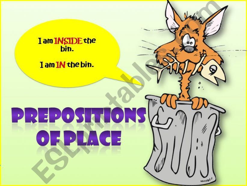 PREPOSITIONS OF PLACE powerpoint