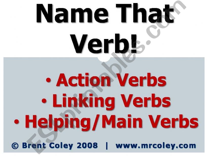 Verb  powerpoint