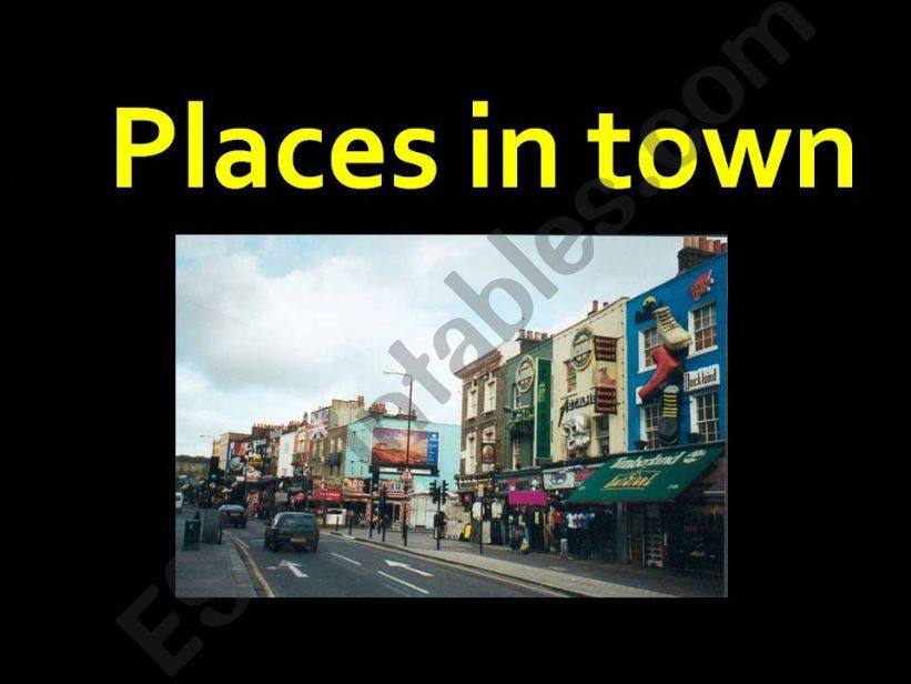 Places in Town powerpoint