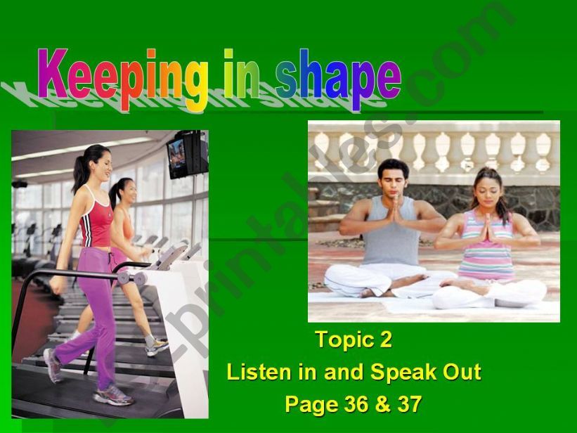 Keeping in Shape- Exercise Powerpoint 