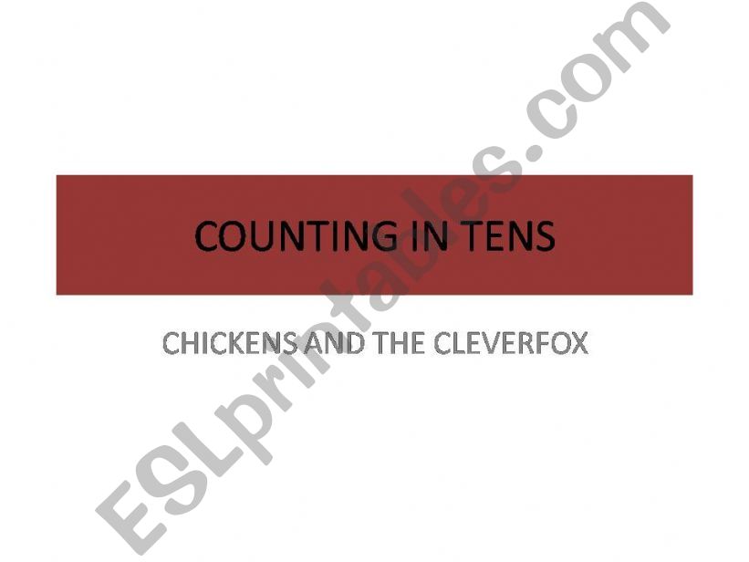 clever fox_to teach counting in tens