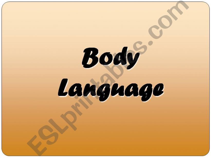 body language & body gestures powerpoint