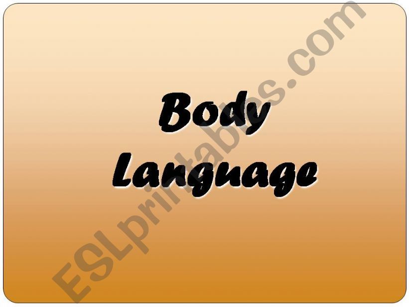 body language & body gestures powerpoint