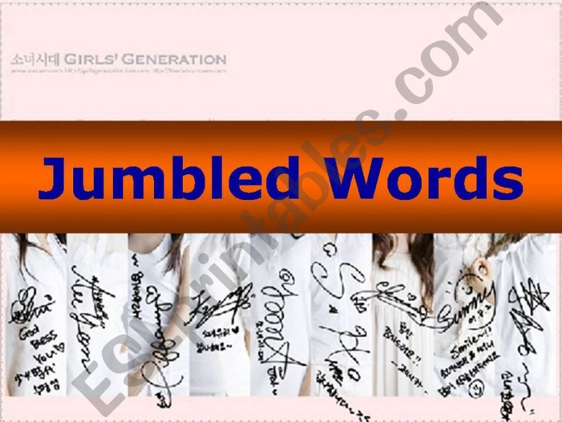 jumbled words powerpoint