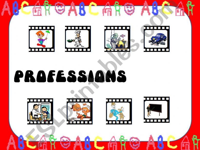 Professions with animated gifs 16 slides