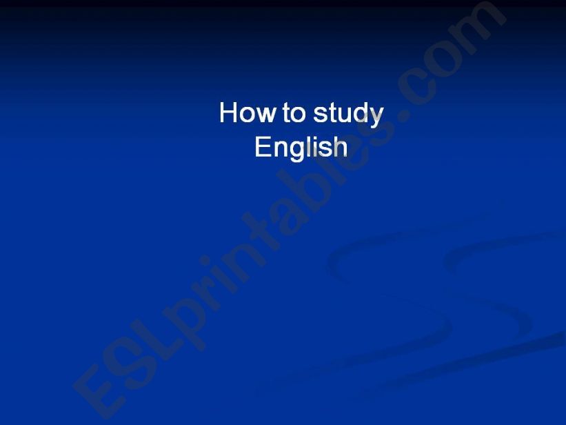 How to Study English powerpoint