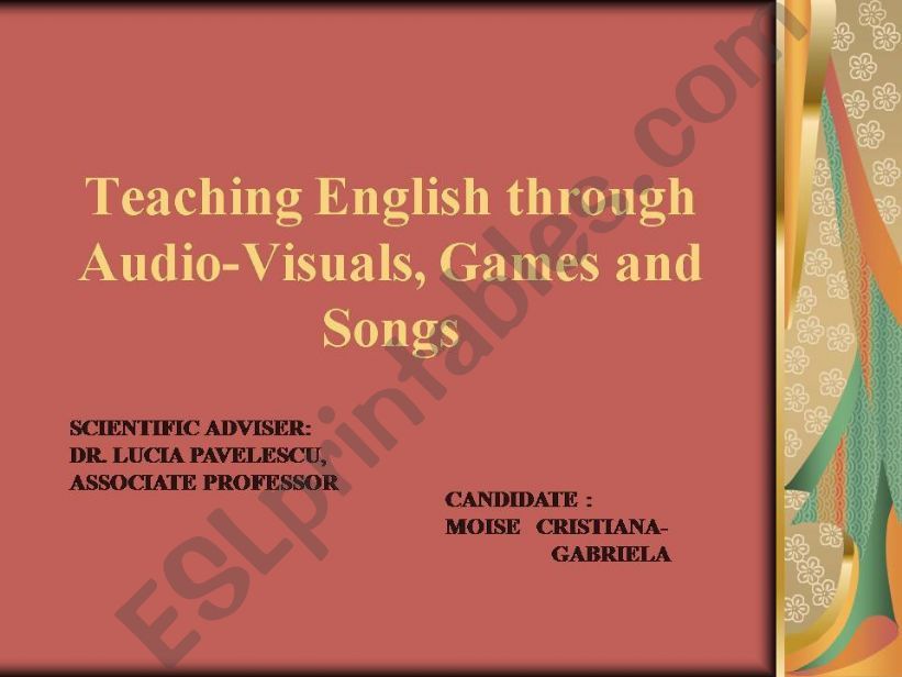 Teaching English through visuals, games and songs