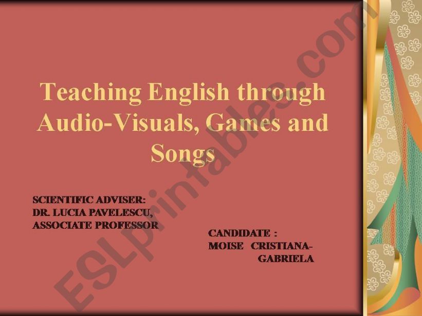 Teaching English through visuals, games and songs