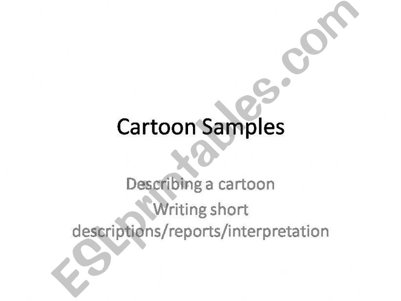 Cartoons samples powerpoint