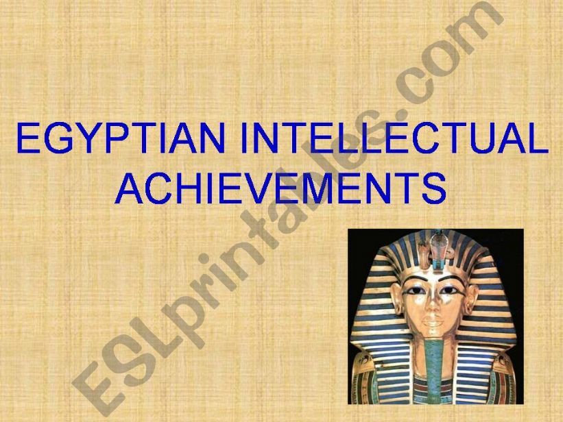 Egyptian intellectual achievements