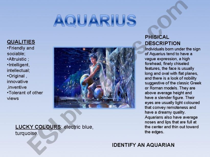 AQUARIUS powerpoint