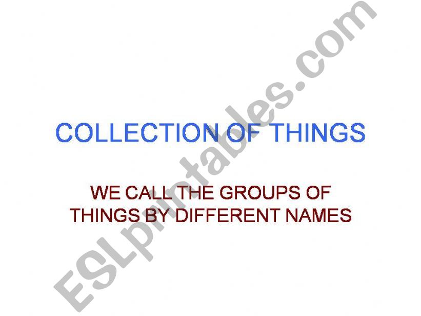 COLLECTIVE NOUN powerpoint