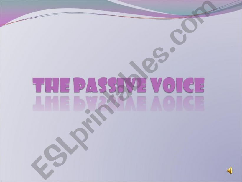 The Passive Voice powerpoint