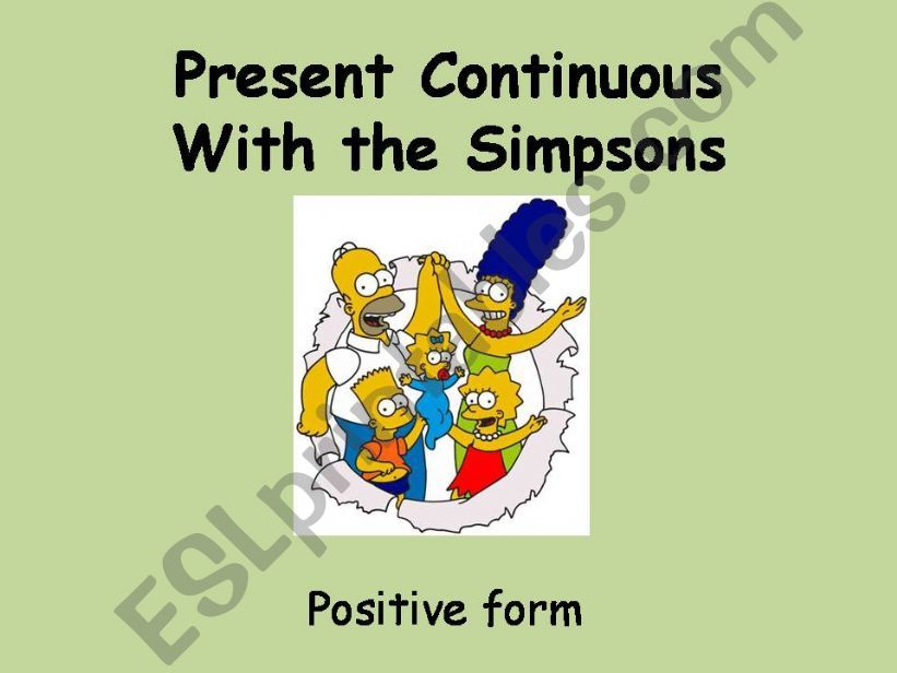 Present Continuous with the Simpsons