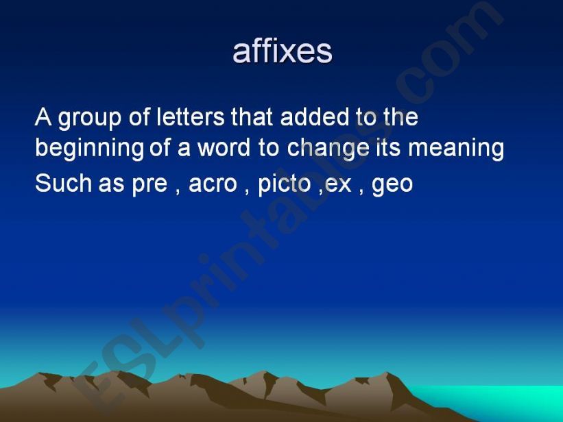 affixes powerpoint