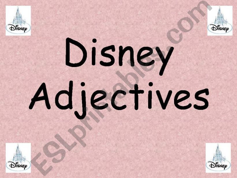 Disney adjectives powerpoint