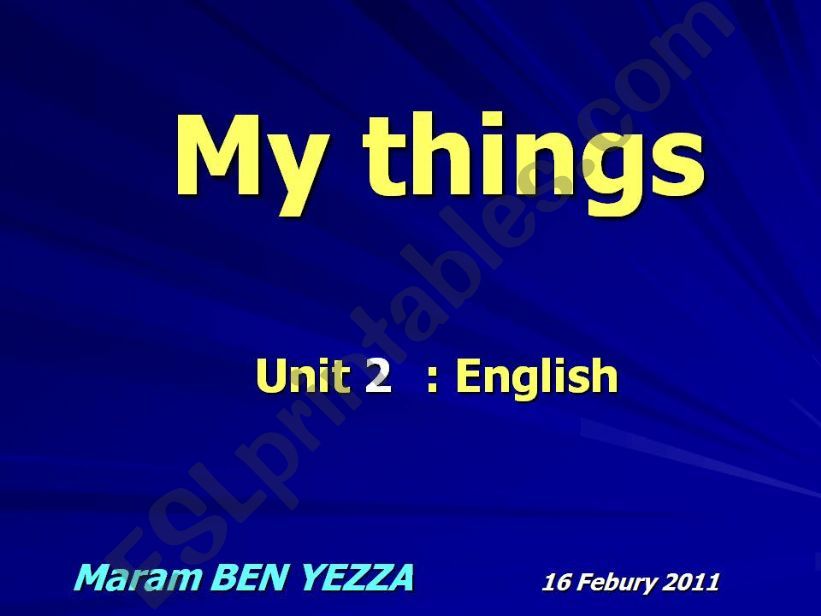 my things powerpoint