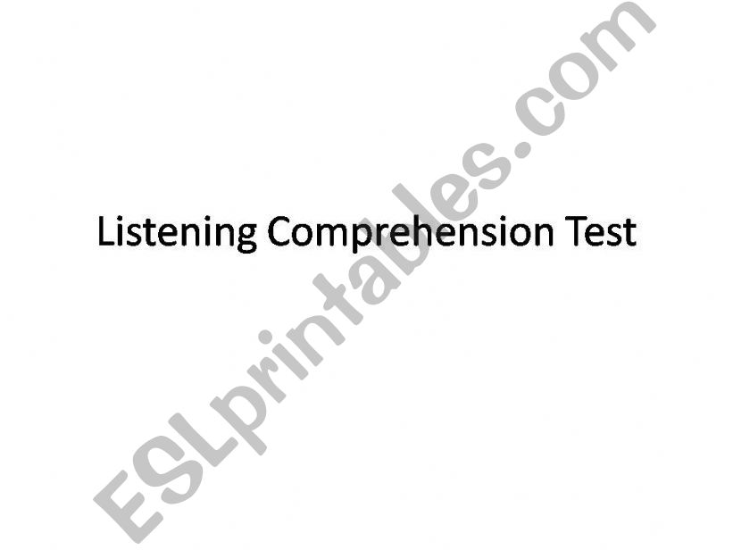 conditional listening test powerpoint