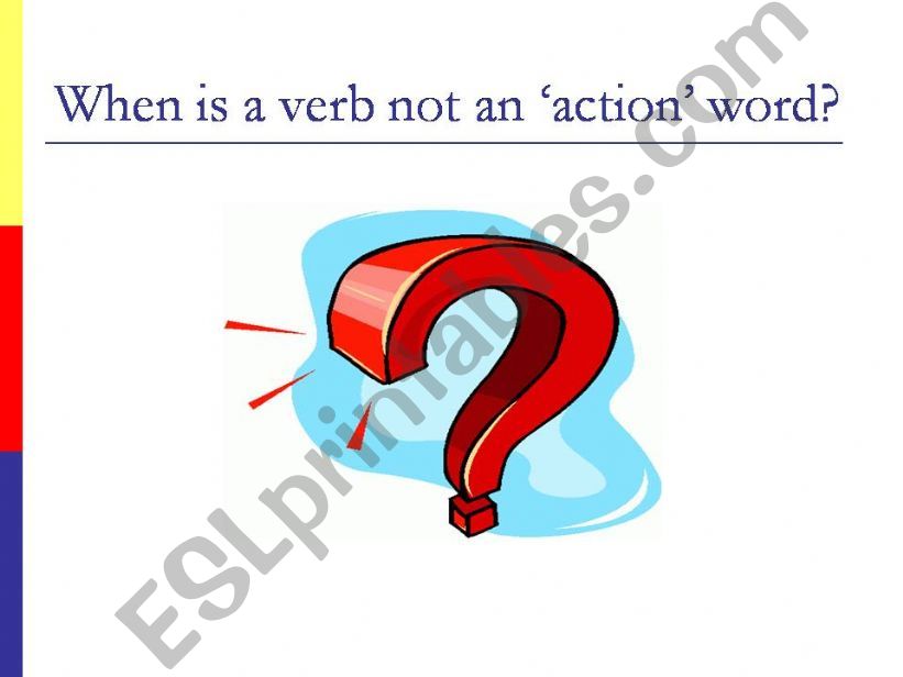 static and action verbs powerpoint