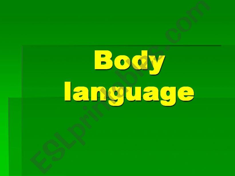 Body language powerpoint