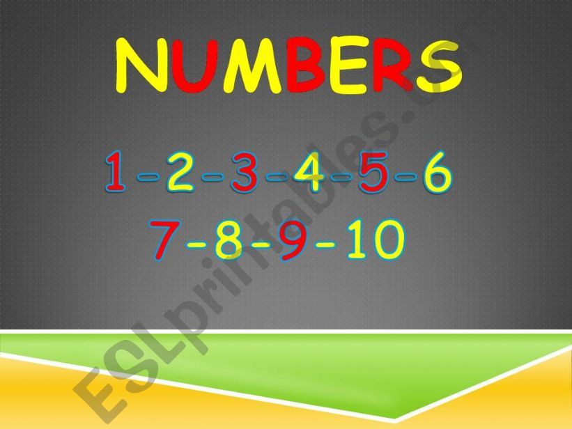 NUMBERS powerpoint