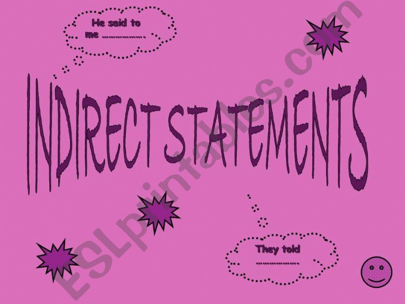 INDIRECT STATEMENTS powerpoint