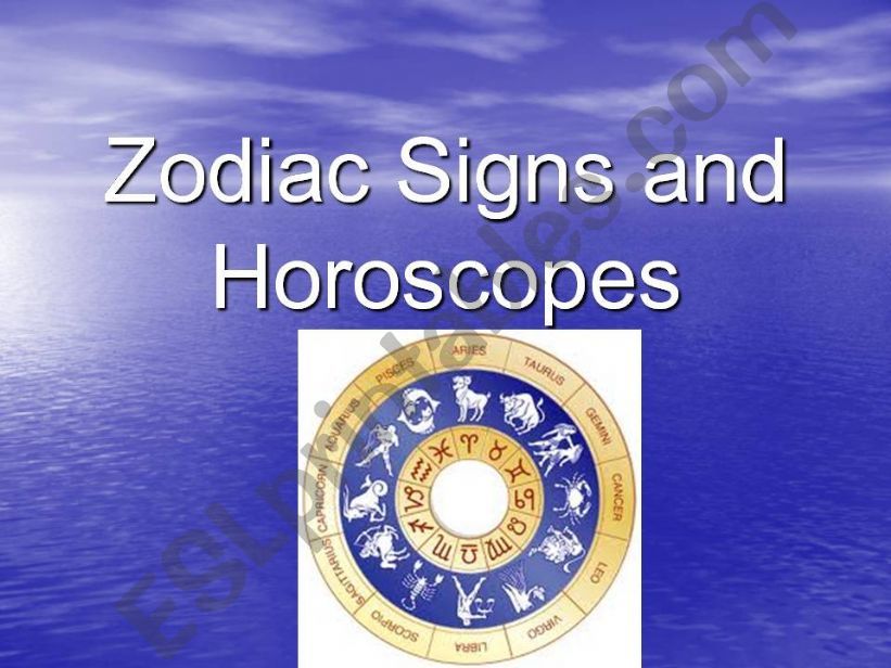 Zodiac Signs and Horoscopes powerpoint
