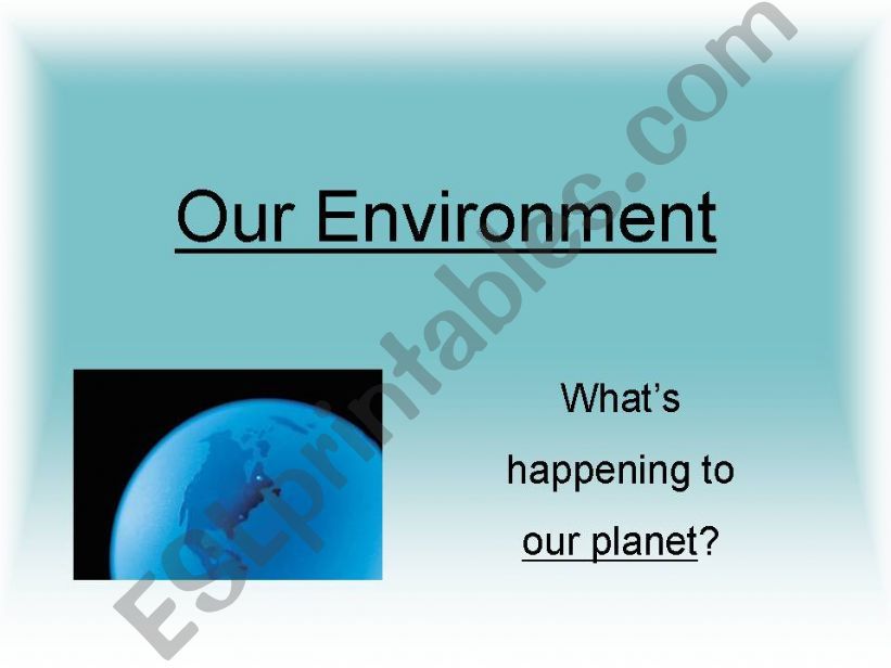 Environmental Threats powerpoint