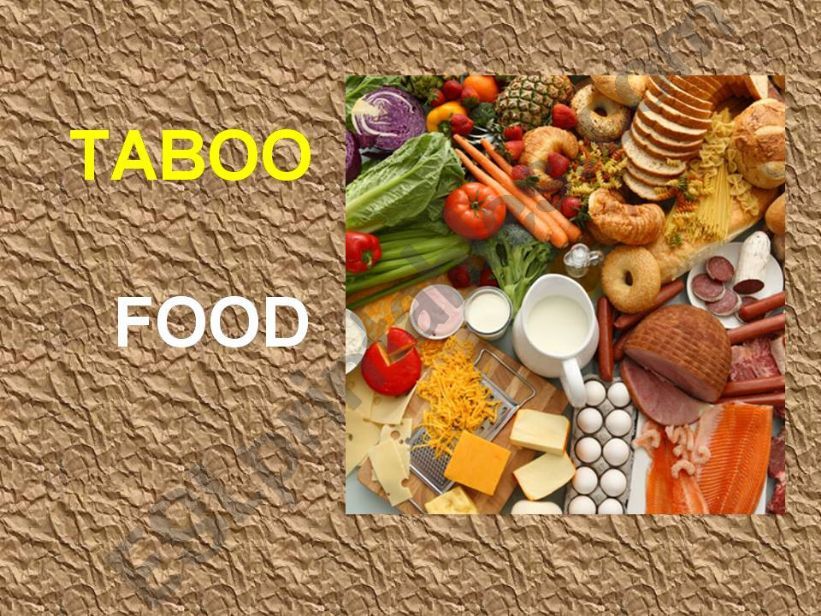 taboo game (food) powerpoint