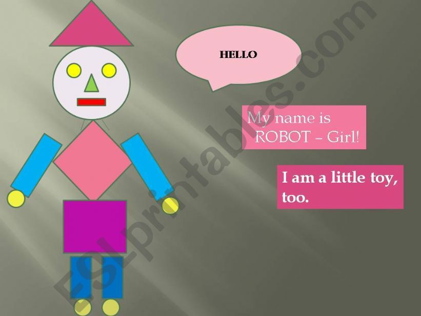 Shapes - Robot Girl powerpoint