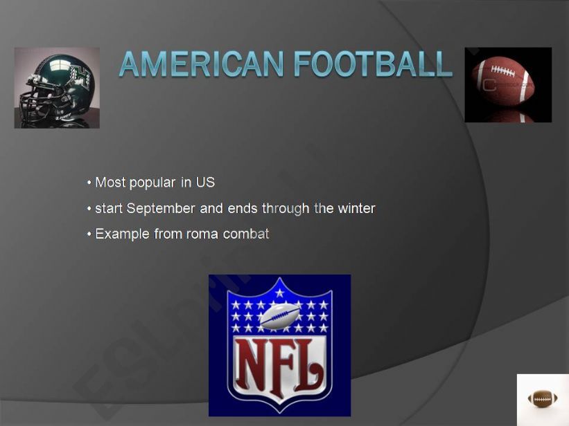 americn football  powerpoint