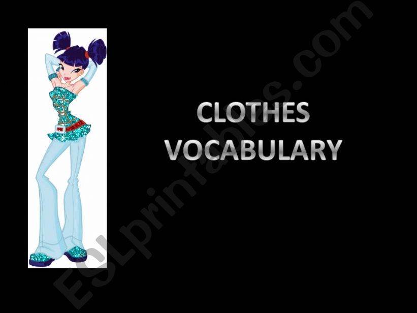 cLOTHES VOCABULARY powerpoint