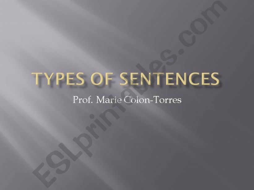 Sentence Structure powerpoint