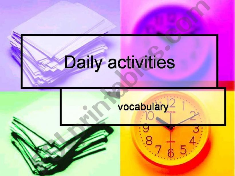 Daily Activities powerpoint